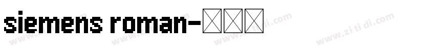siemens roman字体转换 siemens roman字体转换